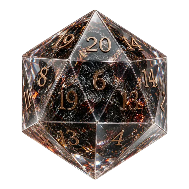 d20 crafté, météorite