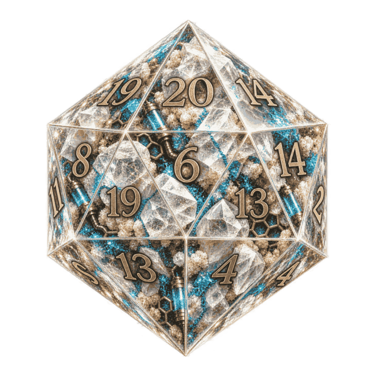 d20 crafté, zéolite