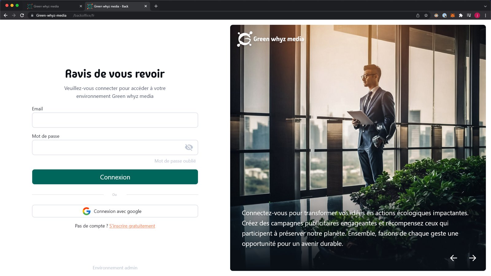 Green Whyz Media — logo, charte & maquette
