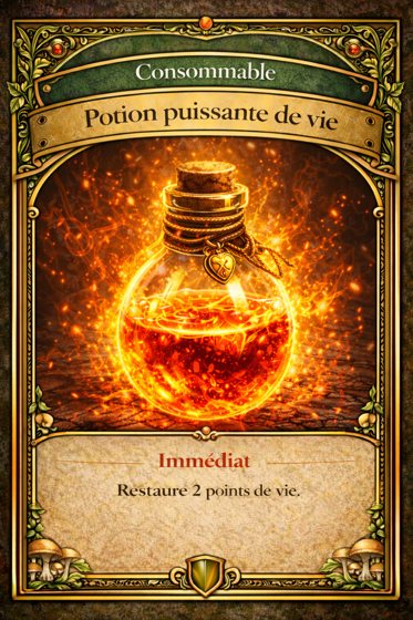 Carte Consommables du jeu