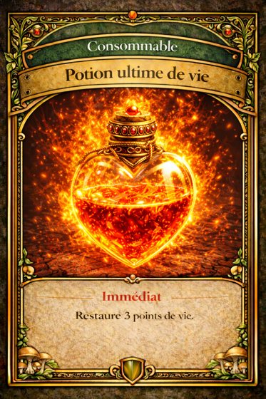 Carte Consommables du jeu
