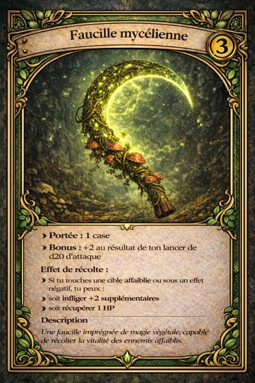 Carte Arme de la classe Druide