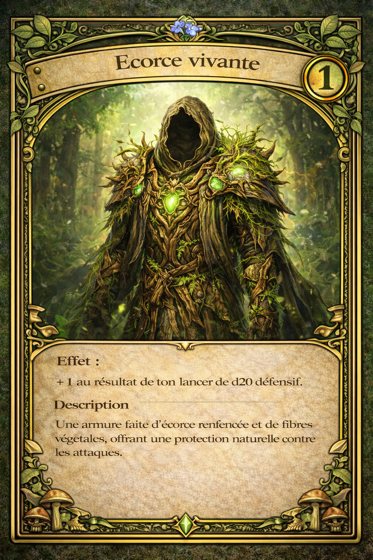 Carte Armure de la classe Druide