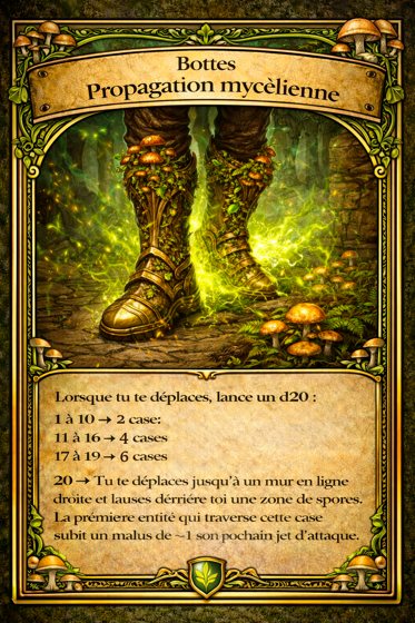 Carte Bottes de la classe Druide
