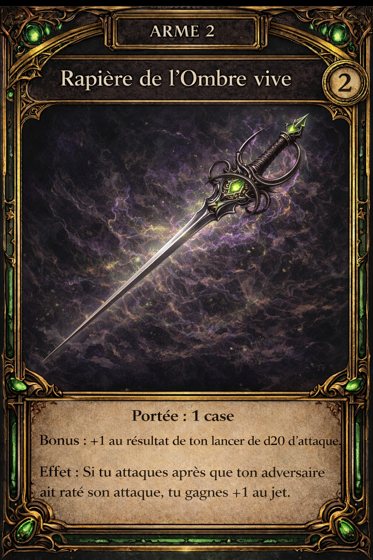 Carte Arme de la classe Hexablade