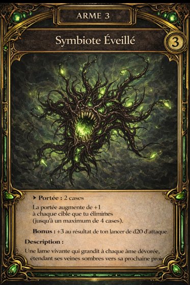 Carte Armure de la classe Hexablade
