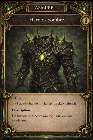 Carte Armure de la classe Hexablade