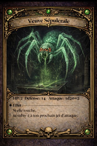 Carte monstre, Veuve Sépulcrale