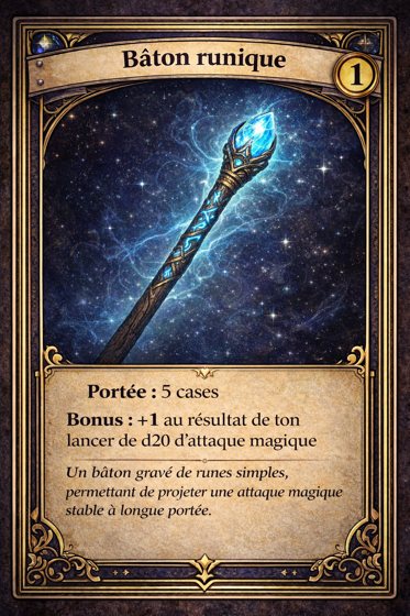 Carte Arme de la classe Mage
