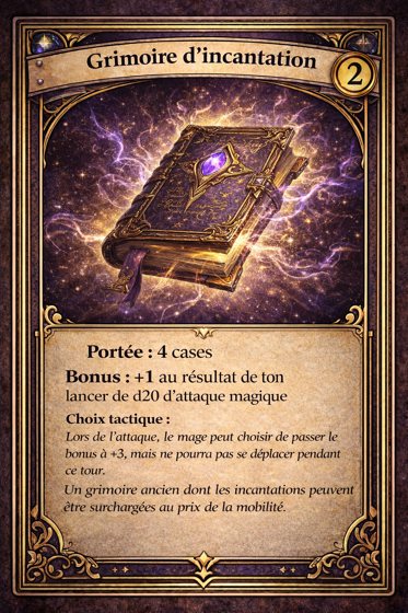 Carte Arme de la classe Mage