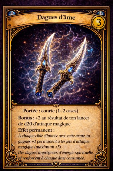 Carte Arme de la classe Mage