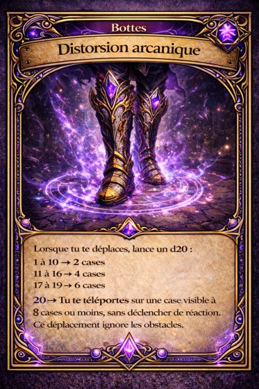 Carte Bottes de la classe Mage