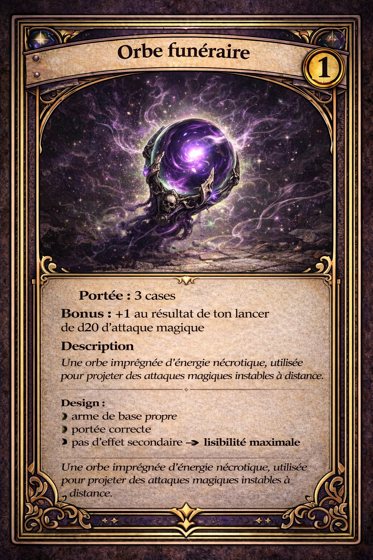 Carte Arme de la classe Nécromancien