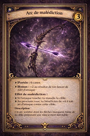 Carte Arme de la classe Nécromancien