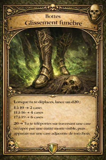 Carte Bottes de la classe Nécromancien