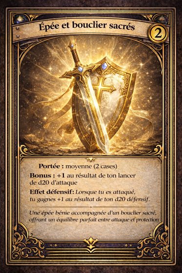 Carte Arme de la classe Paladin