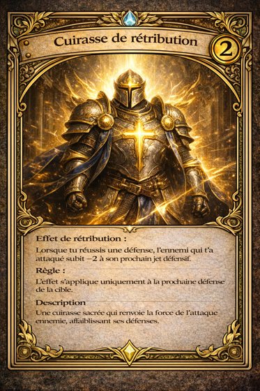 Carte Armure de la classe Paladin