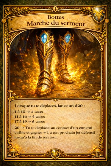 Carte Bottes de la classe Paladin