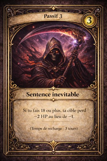 Carte Passif de la classe Reaper