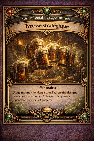 Carte Sorts offensifs du jeu