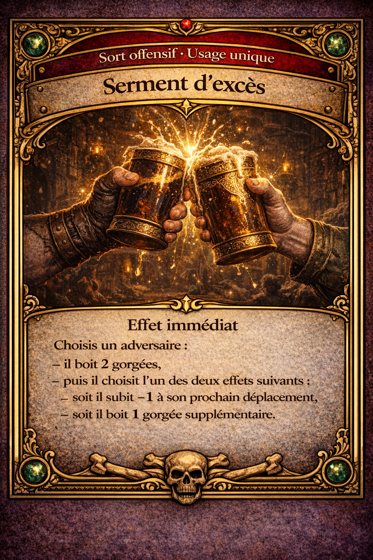 Carte Sorts offensifs du jeu