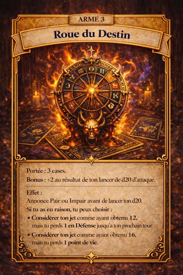 Carte Arme de la classe Taromancienne
