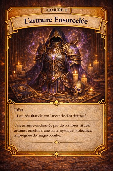 Carte Armure de la classe Taromancienne