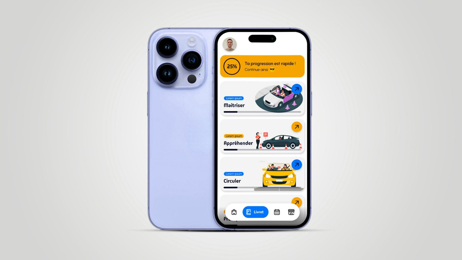 Application Odygo présentée sur un smartphone