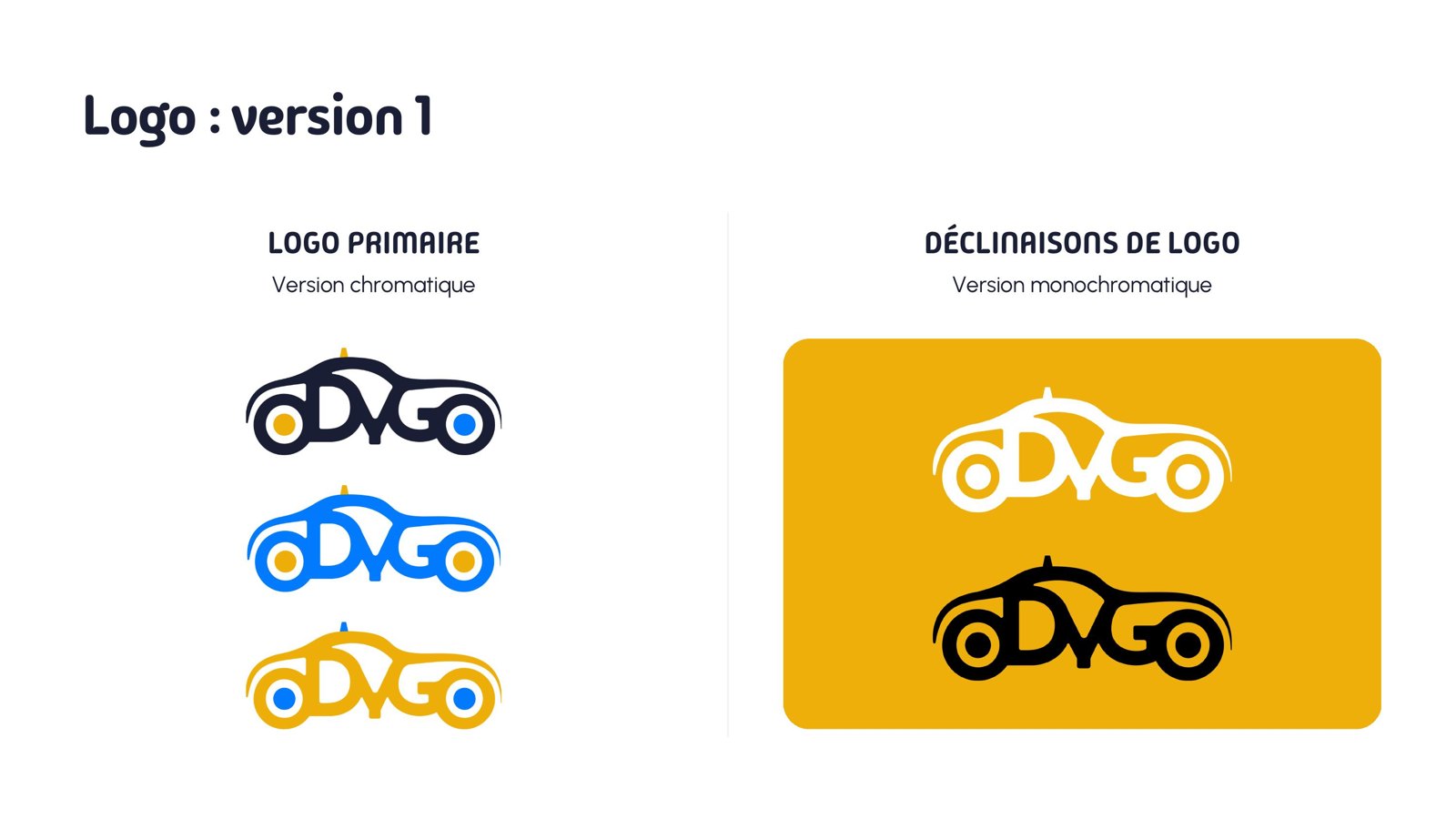 Logo Odygo, versions chromatique et monochrome