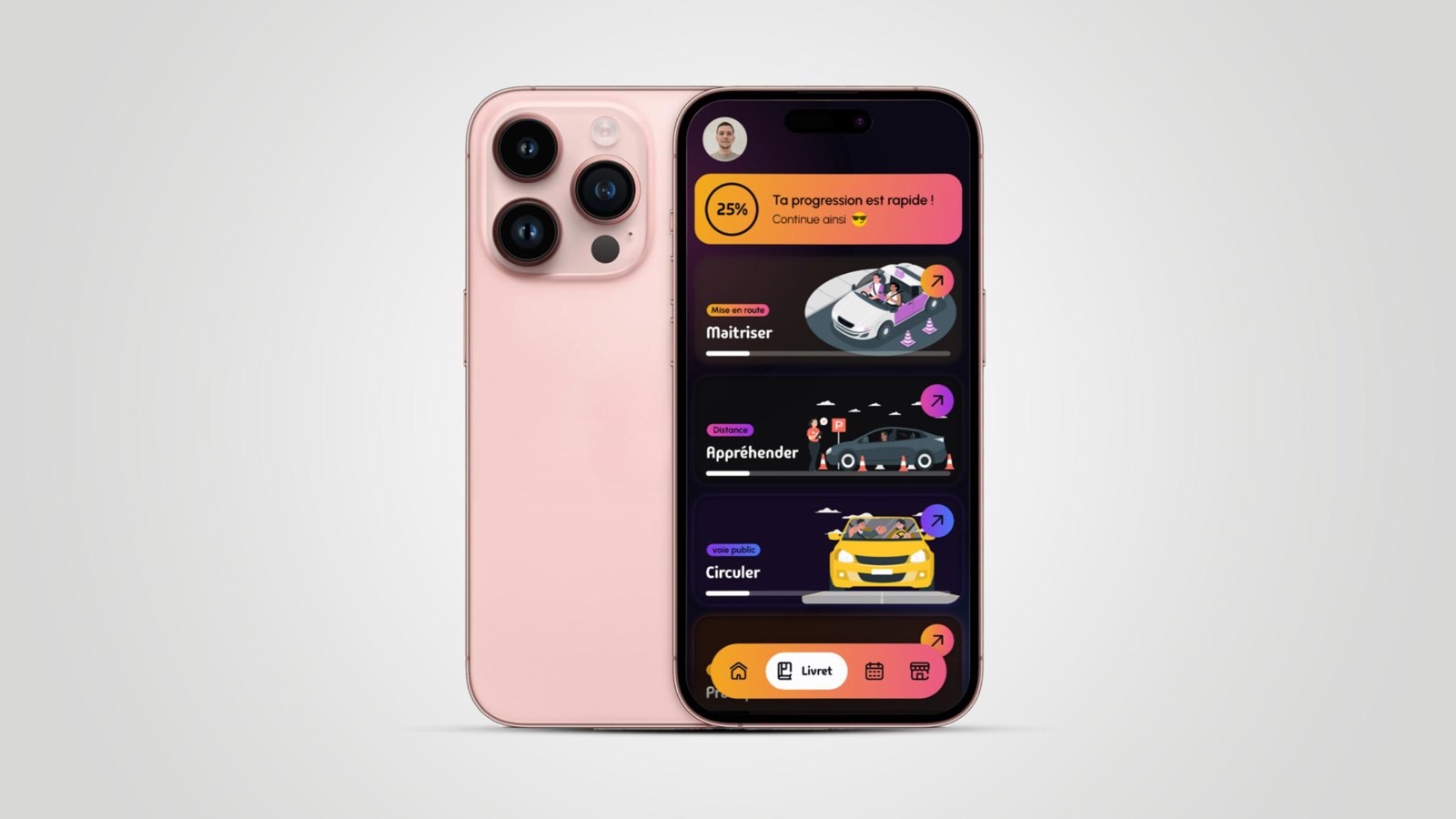 Mockup Odygo en ambiance colorée
