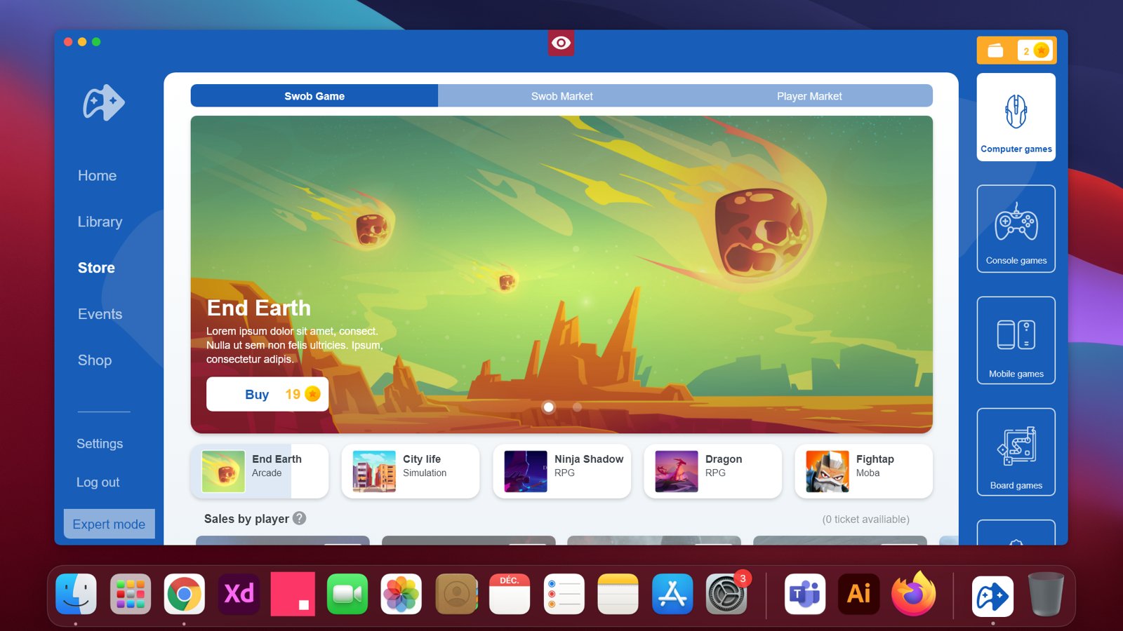 Store du launcher Swob