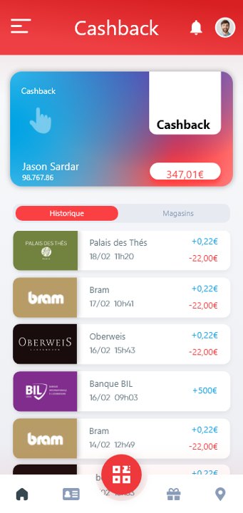 Historique des cashback par enseigne